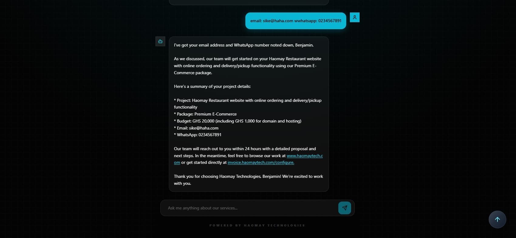 Haomay AI Business Agent screenshot 3
