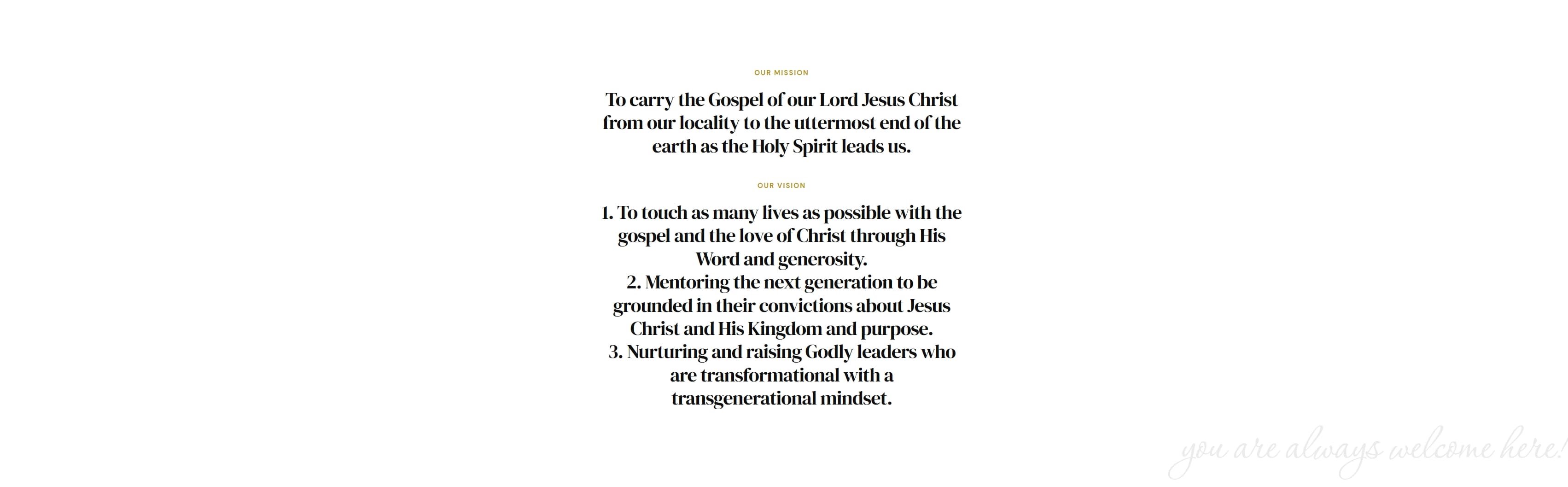 BLI Church Website screenshot 2
