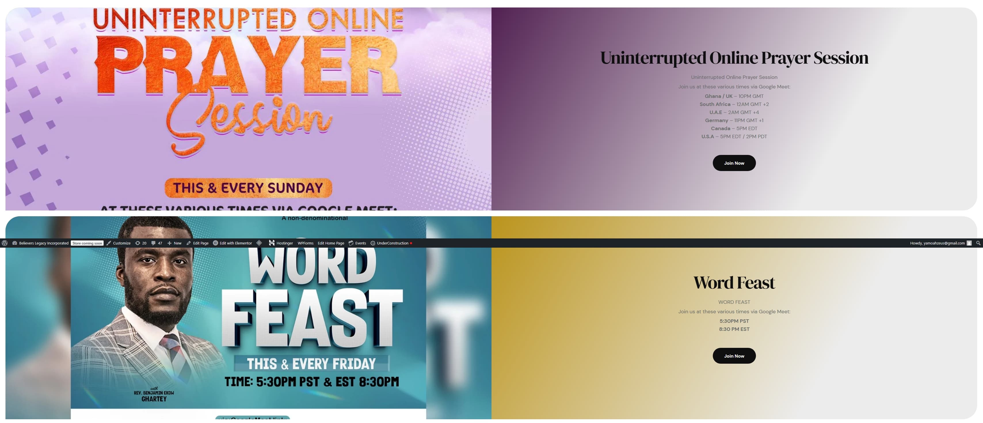 BLI Church Website screenshot 5