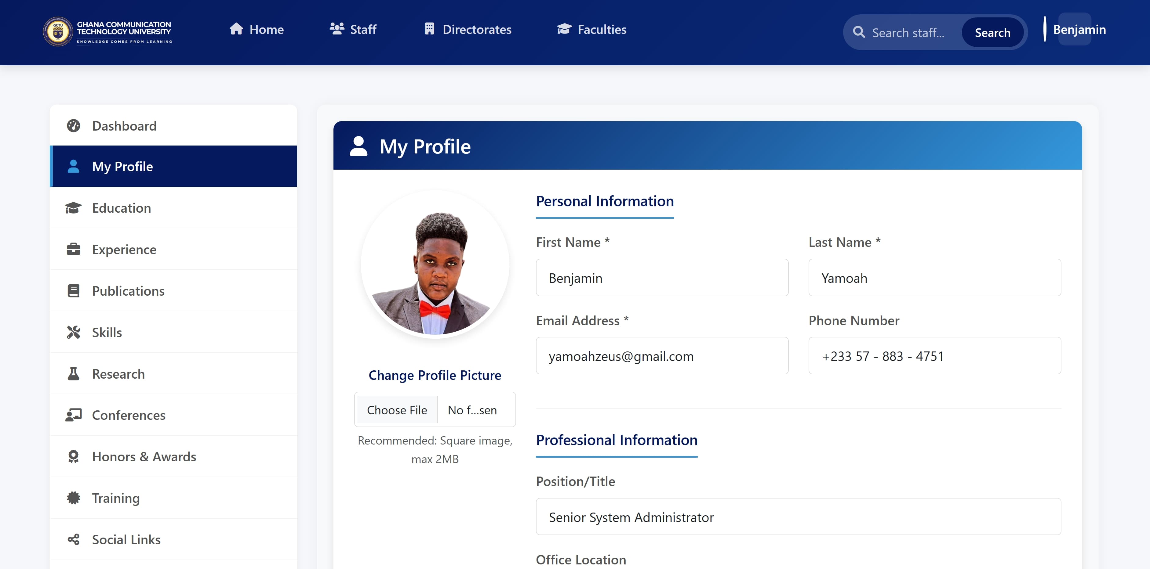 GCTU Staff Directory screenshot 3
