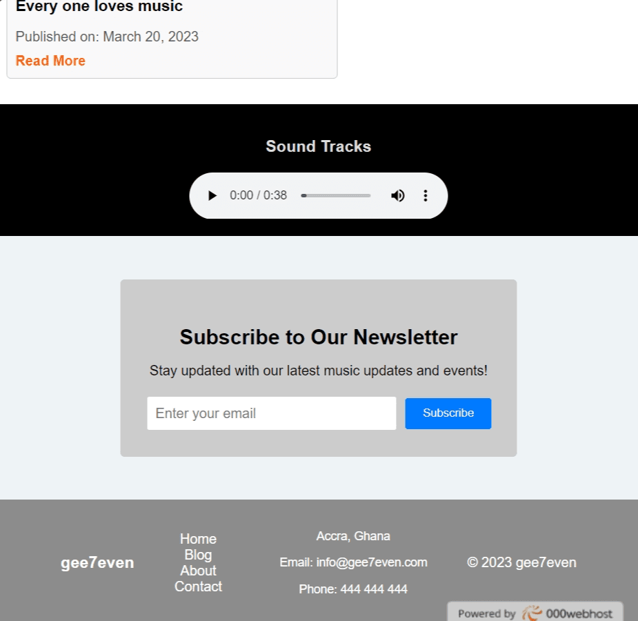 Gee 7even Music Blog screenshot 1
